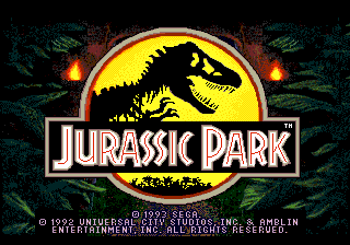 Jurassic Park — Title screen