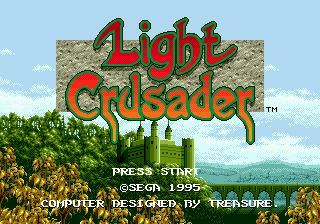 Light Crusader — Title screen