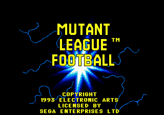 Mutant League Football — Title screen