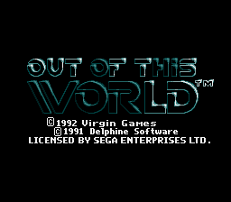 Out of this World — Title screen
