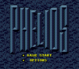 Phelios — Title screen