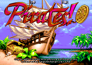 Pirates! Gold — Title screen