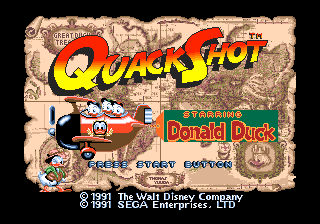 QuackShot Starring Donald Duck — Title screen