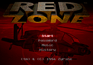 Red Zone — Title screen