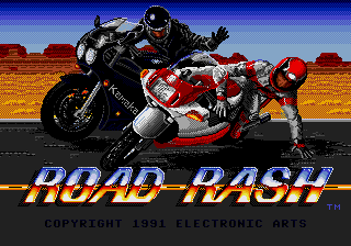 Road Rash — Title screen