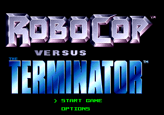 RoboCop versus The Terminator — Title screen