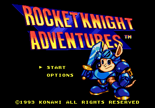 Rocket Knight Adventures — Title screen