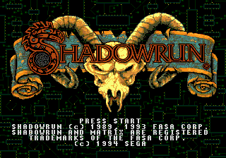 Shadowrun — Title screen