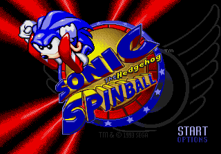 Sonic Spinball — Title screen