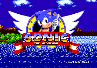 Sonic The Hedgehog — Title screen