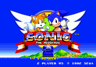 Sonic The Hedgehog 2 — Title screen