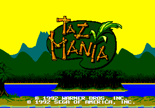 Taz-Mania — Title screen