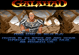 The Legend of Galahad — Title screen