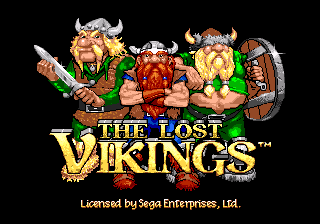 The Lost Vikings — Title screen
