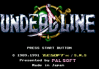 Undead Line — Title screen