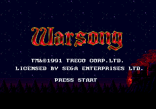 Warsong — Title screen