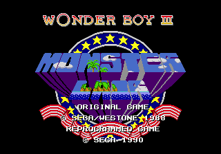 Wonder Boy III : Monster Lair — Title screen