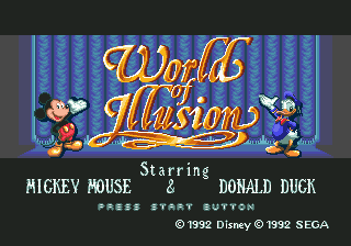 World of Illusion Starring Mickey Mouse and Donald Duck — Title screen