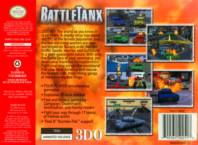 BattleTanx — Box back