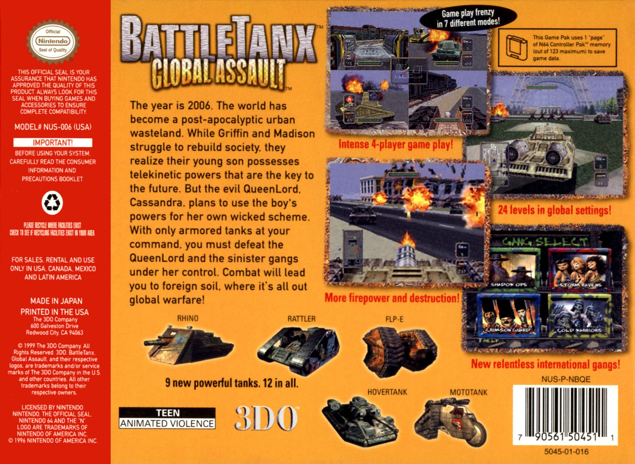 BattleTanx : Global Assault — Box back