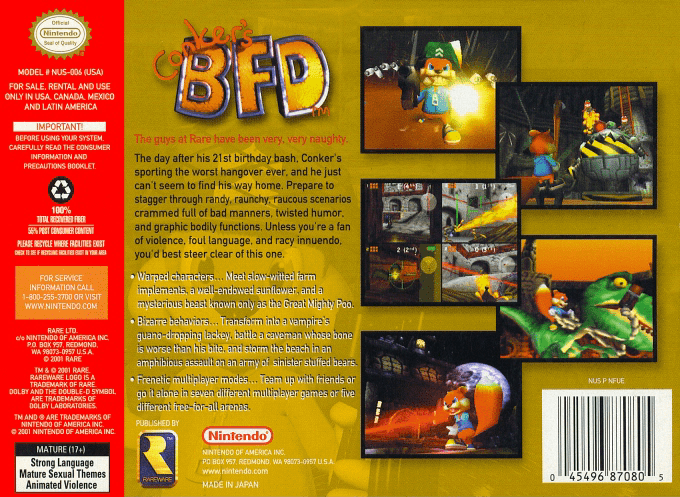 Conker's Bad Fur Day — Box back
