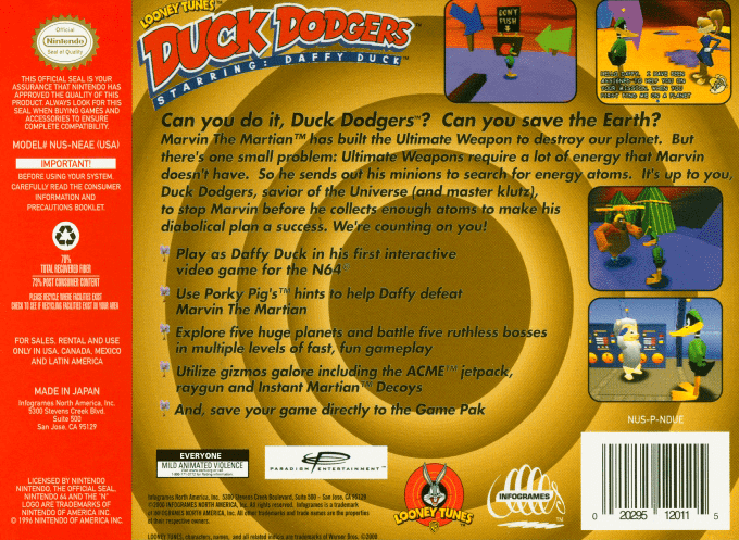 Duck Dodgers Starring Daffy Duck — Box back