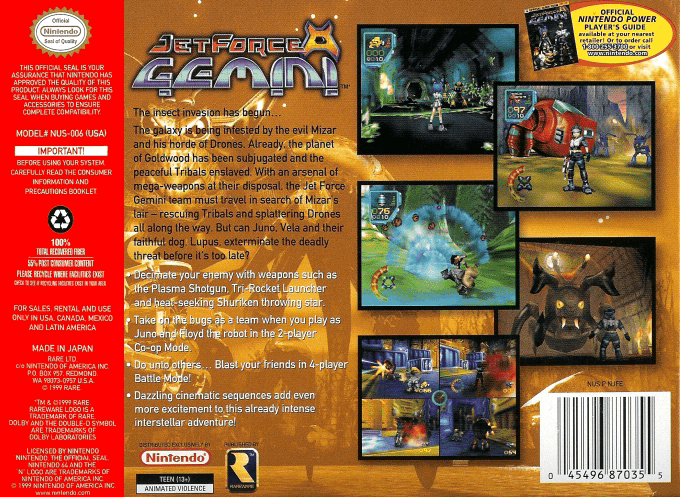 Jet Force Gemini — Box back