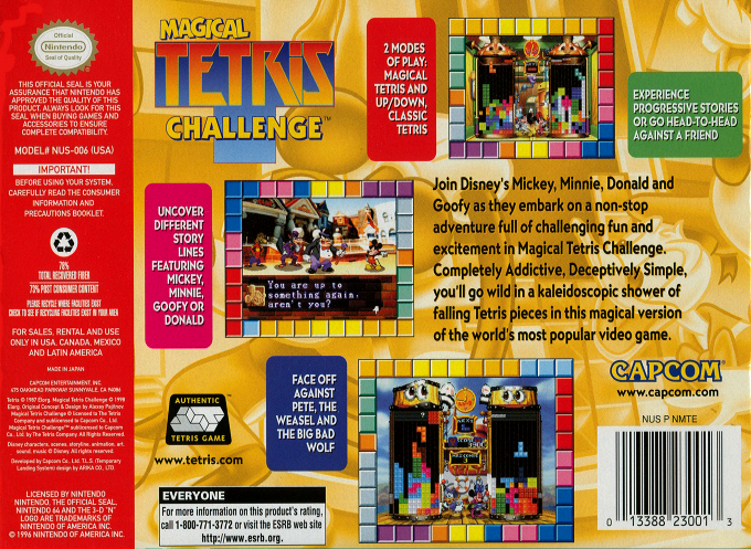 Magical Tetris Challenge — Box back