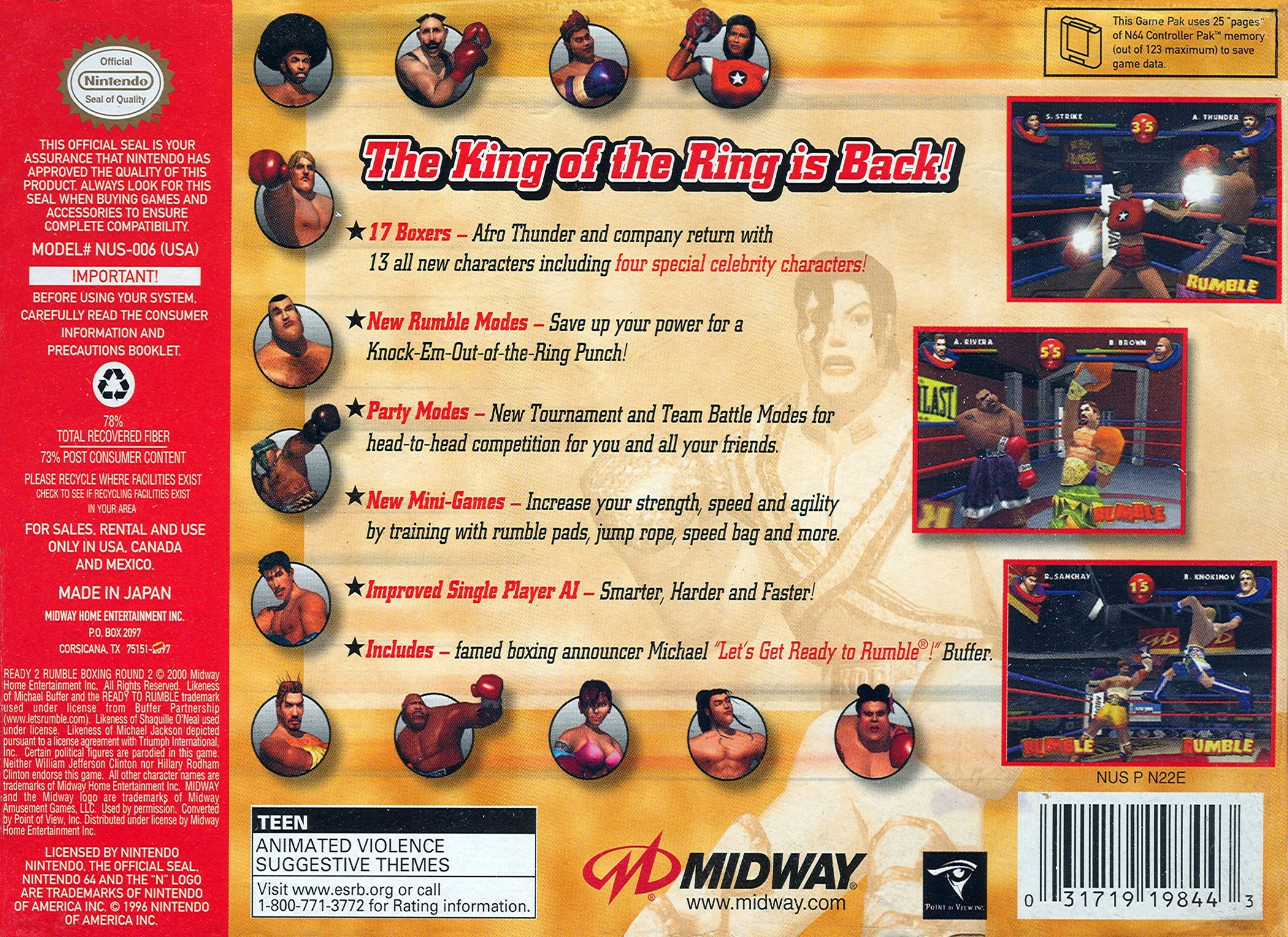 Ready 2 Rumble Boxing : Round 2 — Box back