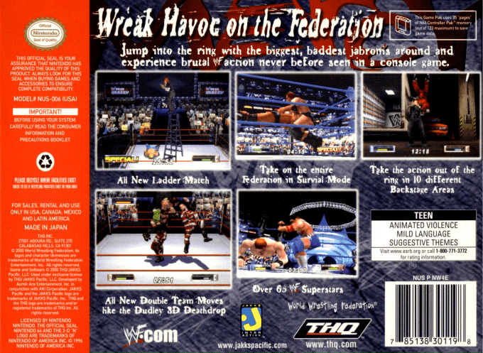 WWF No Mercy — Box back