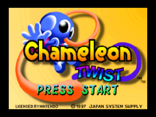 Chameleon Twist — Title screen