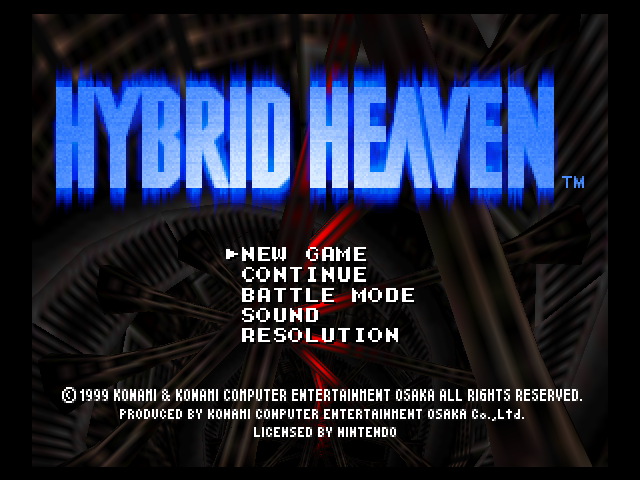 Hybrid Heaven — Title screen