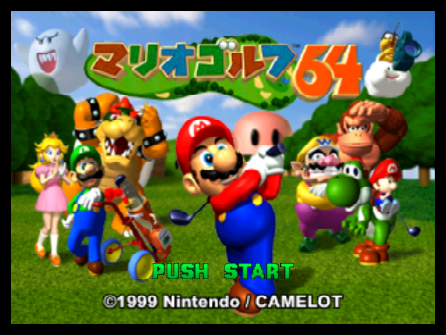 Mario Golf — Title screen