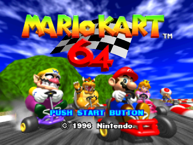 Mario Kart 64 — Title screen