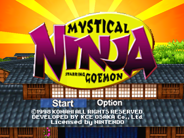Mystical Ninja Starring Goemon — Title screen