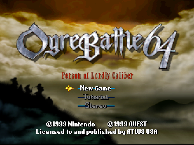 Ogre Battle 64 : Person of Lordly Caliber — Title screen