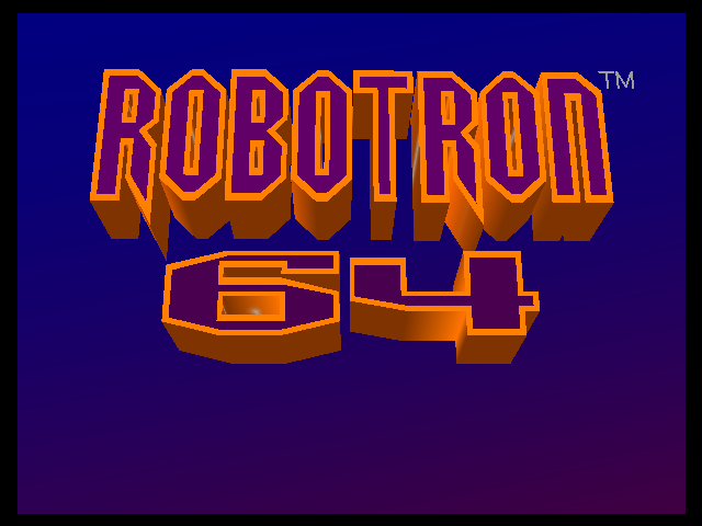 Robotron 64 — Title screen