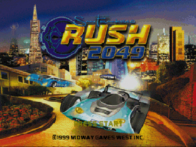 San Francisco Rush 2049 — Title screen