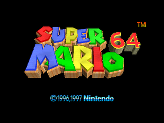 Super Mario 64 — Title screen