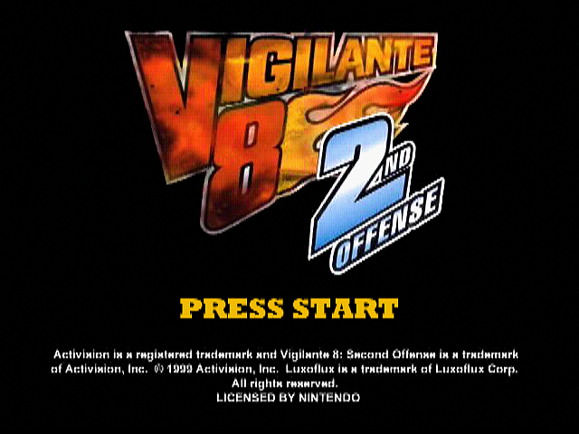 Vigilante 8 : 2nd Offense — Title screen