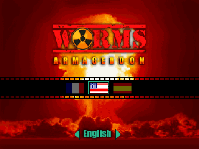 Worms Armageddon — Title screen
