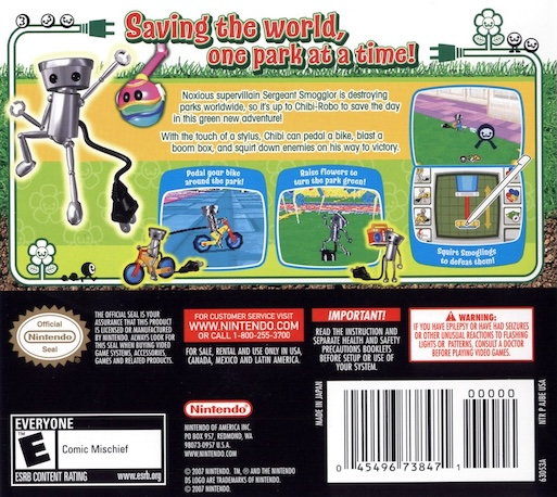 Chibi-Robo! Park Patrol — Box back