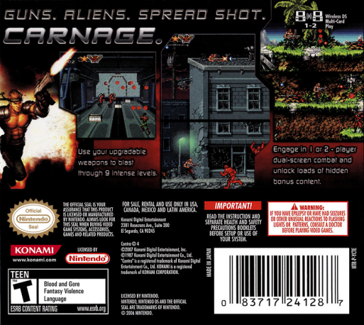 Contra 4 — Box back