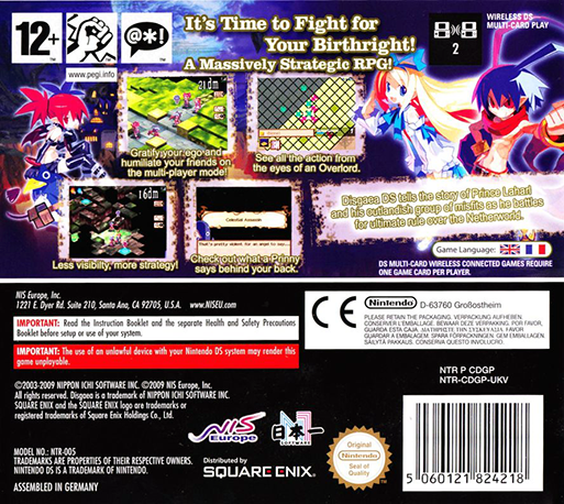 Disgaea DS — Box back
