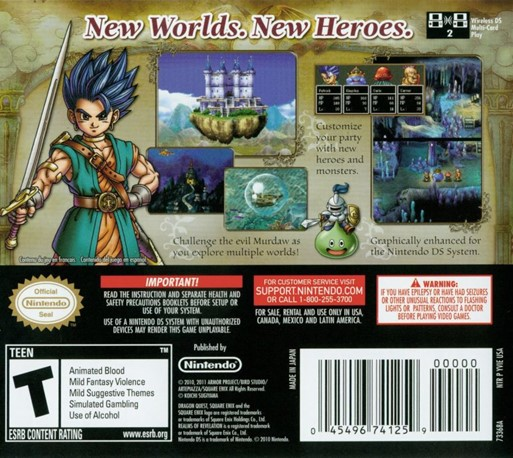 Dragon Quest VI : Realms of Revelation — Box back