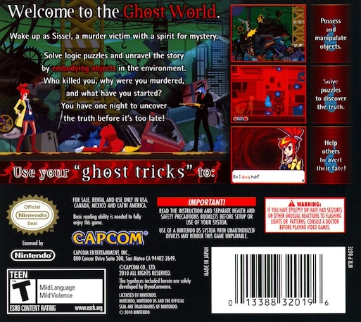 Ghost Trick : Phantom Detective — Box back
