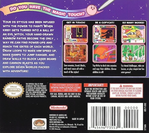 Kirby : Canvas Curse — Box back