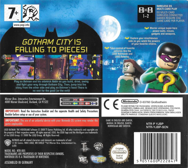 LEGO Batman - The Videogame — Box back
