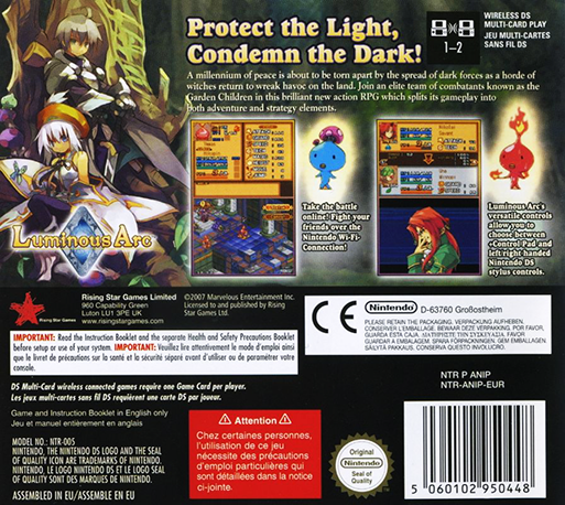 Luminous Arc — Box back