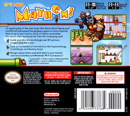 Mario vs. Donkey Kong 2 : March of the Minis — Box back
